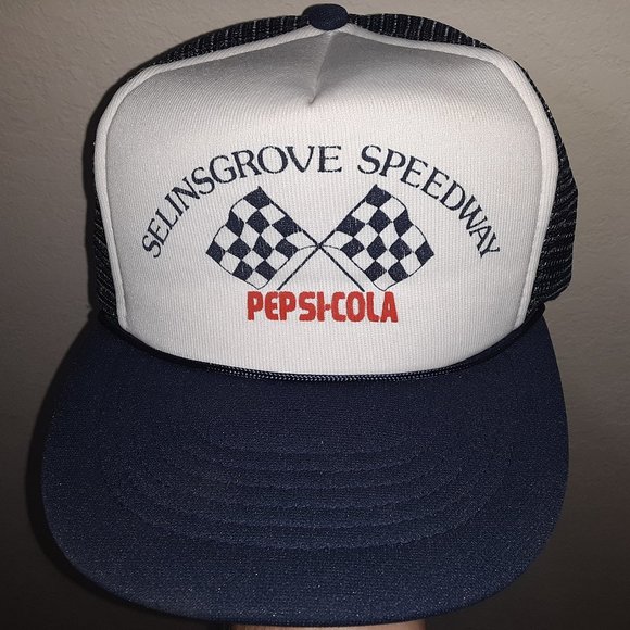 Vintage PepsiCola Selinsgrove Speedway Race snapbacktrucker Hat